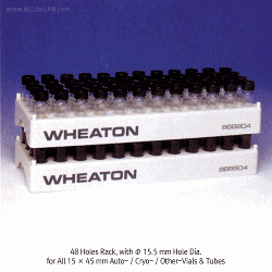 Wheaton® 48-holes PP White-gray Vial Rack