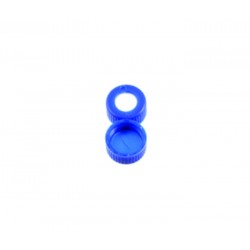 Blue PP Cap with White Silicon Septa -preslit Non-Bonded 9mm 100/pk