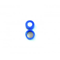 Blue PP Cap with White Silicon Septa Bonded 9mm 100/pk
